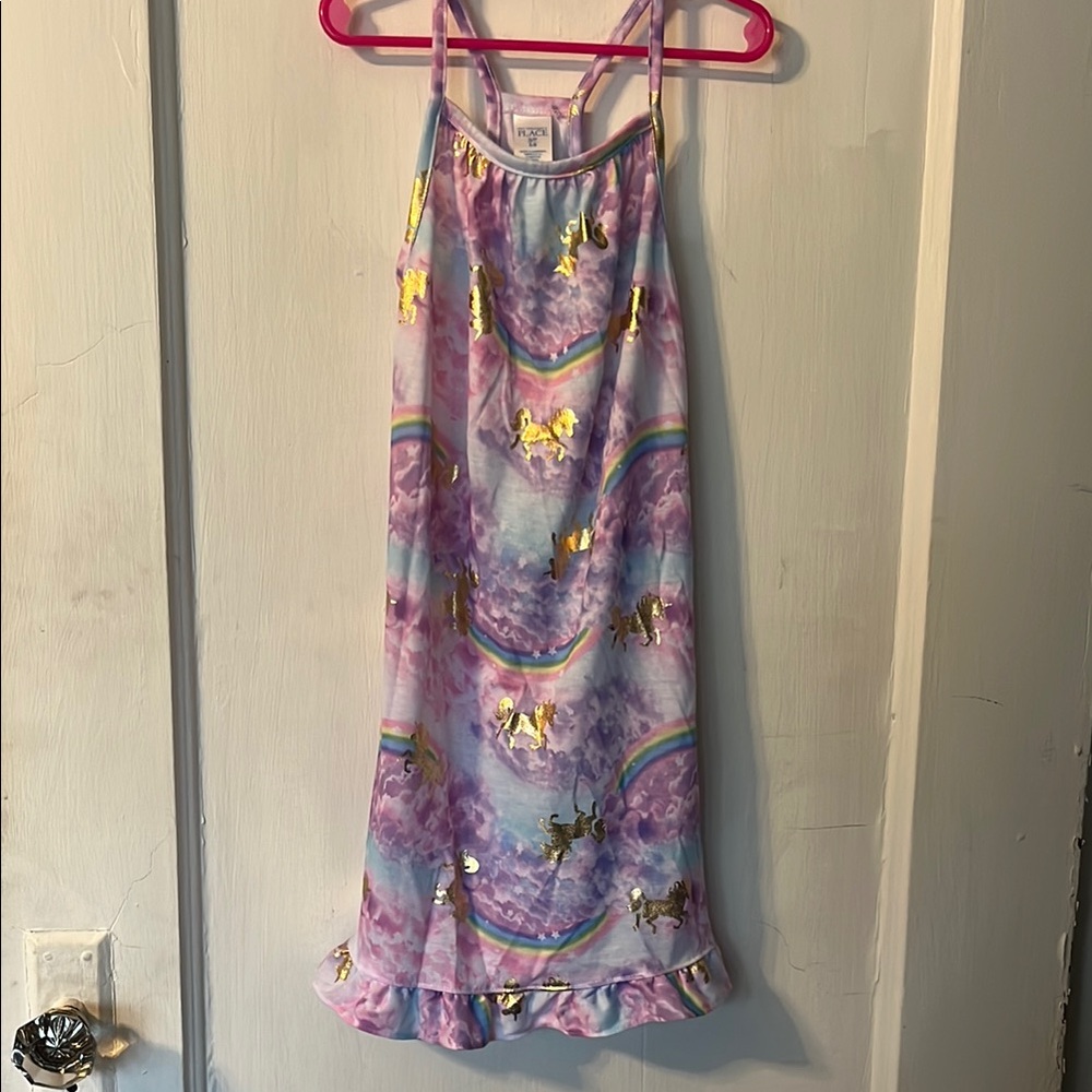 The Children's Place Purple and Gold Nightgown